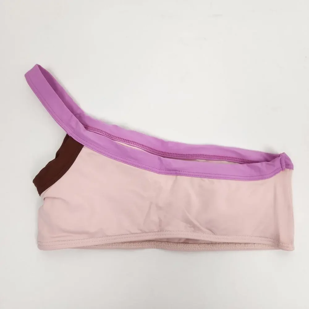 L*Space Axel Bikini Top in Peach PCR Size Small One Shoulder